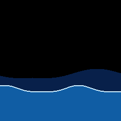 The power-on animation: waves crash and TastyWaves rises out of the splash