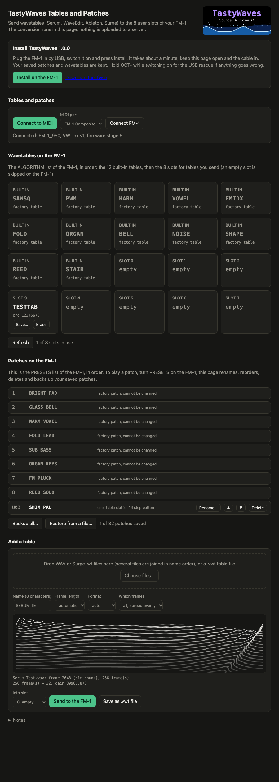 The web tool